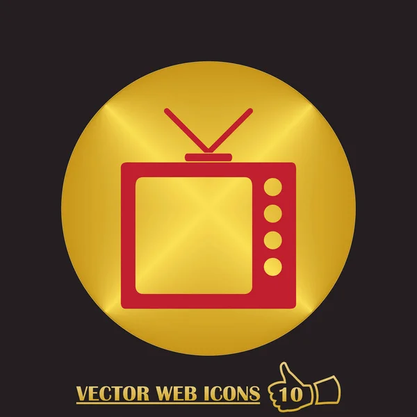 Tv-Symbol im trendigen flachen Stil isoliert auf einem farbigen Hintergrund. TV-Symbol für Ihre Website-Design, Logo, App, ui. Vektorillustration, Eps10. — Stockvektor