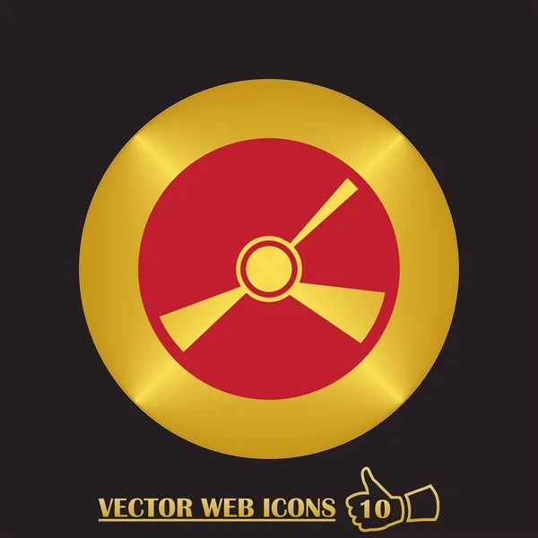 Icône web CD ou DVD — Image vectorielle