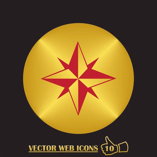 Boussole web icône vecteur — Image vectorielle