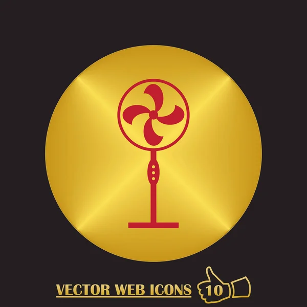 Icône de ventilation. Illustration schématique de l'icône vectorielle du ventilateur pour le Web — Image vectorielle