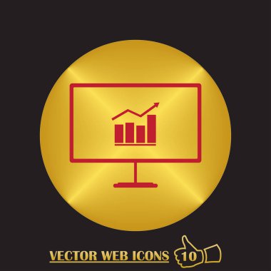 iş grafik ekran simge vektör monitör