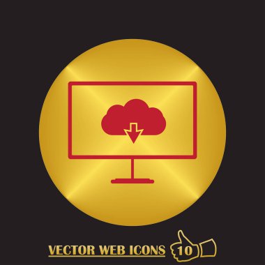 monitör simgesini vektör çizim içinde yük