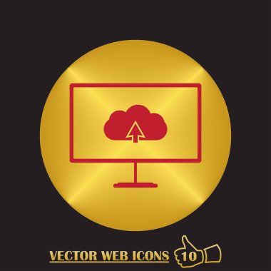 monitör simgesini vektör çizim içinde yük