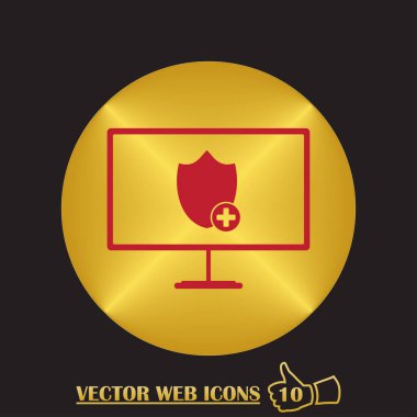 monitör simgesini kalkan