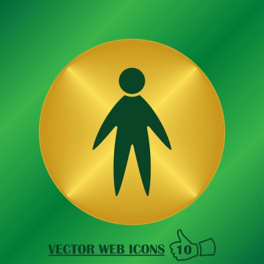 adam simgesi. düz tasarım stili