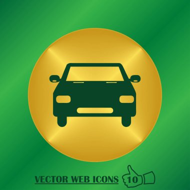 Araba simgesi. Web tasarım stili