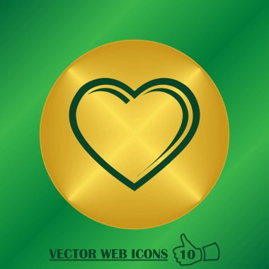 kalp düz vektör simgesi