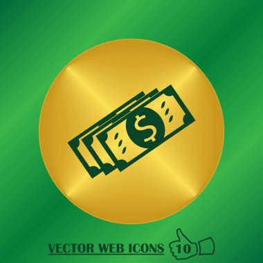 Doları bill simgesi. illüstrasyon izole işareti simgesi