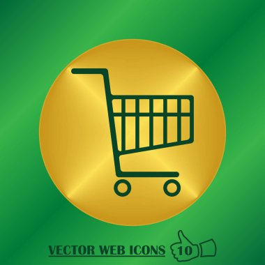 мінімалістичний ілюстрація того, торговий кошик значок, eps10 вектор