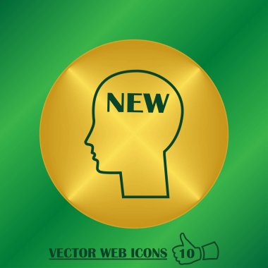 Yeni parlak fikir formu insan kafası. vektör illüstrasyon kavramı.