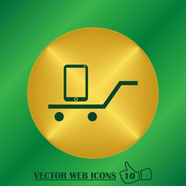 Gerçekçi cep telefonu ile boş perde. Vektör eps10 çizim