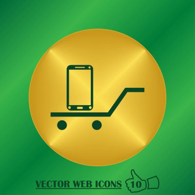 Gerçekçi cep telefonu ile boş perde. Vektör eps10 çizim