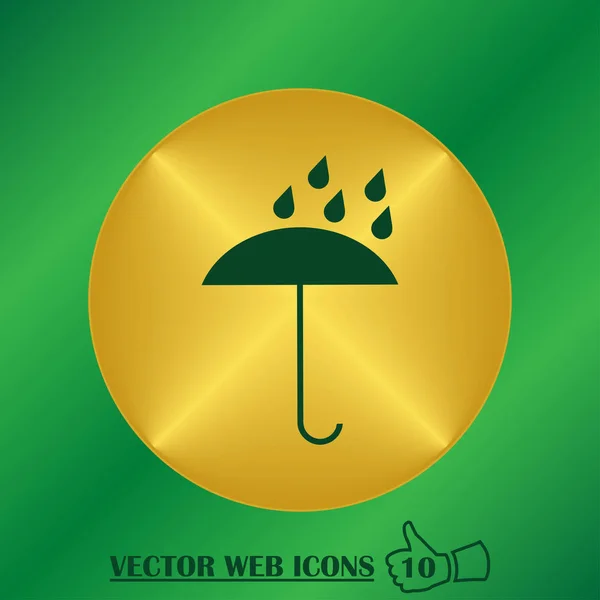 Regenschirm-Web-Symbol. flache Bauweise — Stockvektor