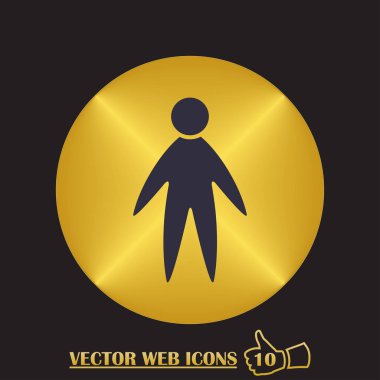 adam simgesi. düz tasarım stili