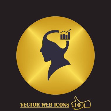 insan baş ve grafik simgesi