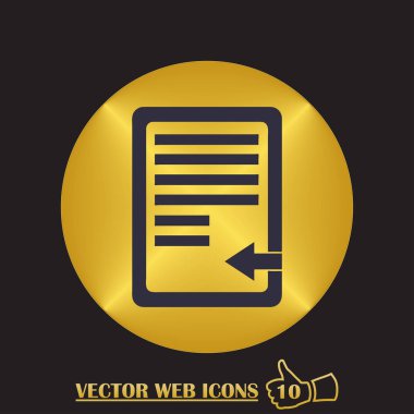 Düz simgesi olarak Pano. vektör çizim