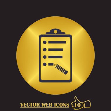 Düz simgesi olarak Pano. vektör çizim