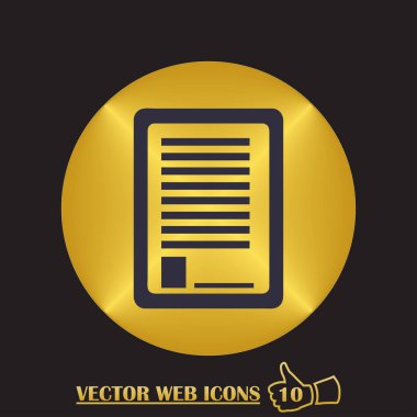 Düz simgesi olarak Pano. vektör çizim