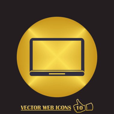 Popüler bir tasarım ile bir dizüstü bilgisayar ekran.