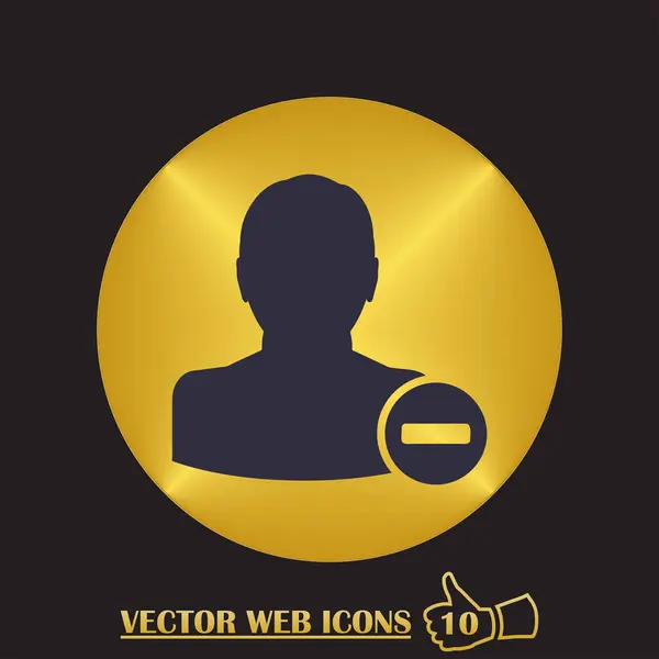 Remove contact icon. vector illustration — Stock Vector