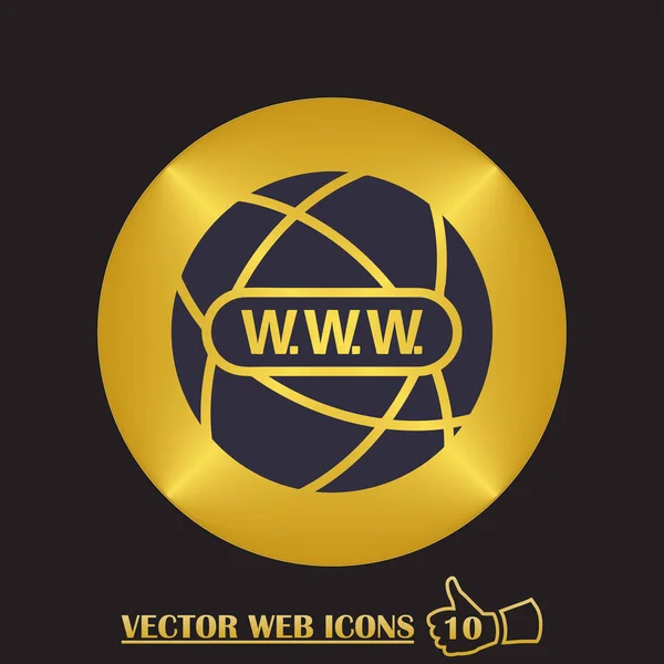 Website Icon. globe web style — Stock Vector