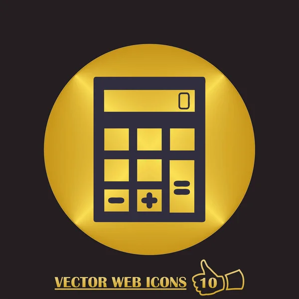 Taschenrechner-Symbol. Webdesign-Stil — Stockvektor
