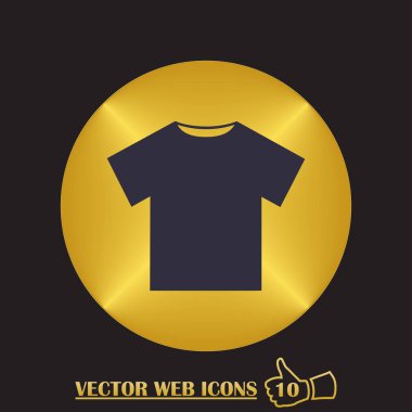 T-shirt simgesi düz vektör.