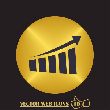 Arka plan üzerinde izole trendy düz stil grafik simgesini. Vektör çizim, Eps10.