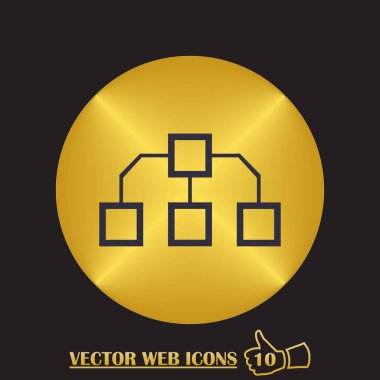 Akış şeması simge vektör.