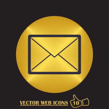 Posta simgesini düz tasarım stili