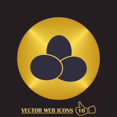 yumurta simge vektör, katı illüstrasyon