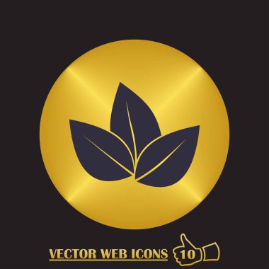 Vektör yaprak biyo simgesi