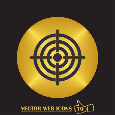 Vektör çizim web tasarımı için bir renk arka plan üzerinde izole hedef simgesini