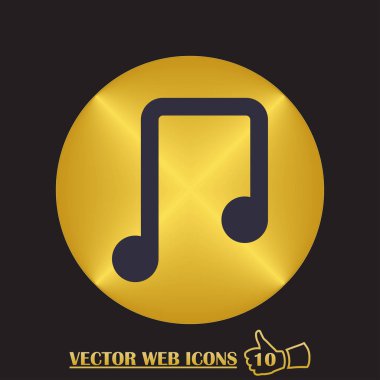 müzik notu vektör simgesi