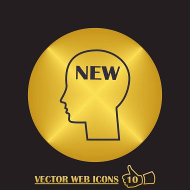 Yeni parlak fikir formu insan kafası. vektör illüstrasyon kavramı.