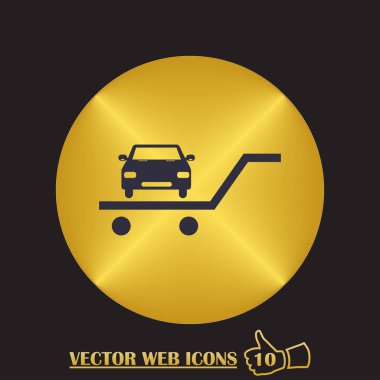 Araba simge vektör renk arka plan üzerinde. Vektör çizim.