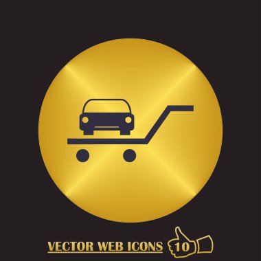 Araba simge vektör renk arka plan üzerinde. Vektör çizim.