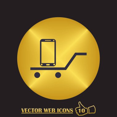 Gerçekçi cep telefonu ile boş perde. Vektör eps10 çizim