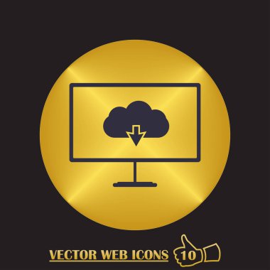 monitör simgesini vektör çizim içinde yük