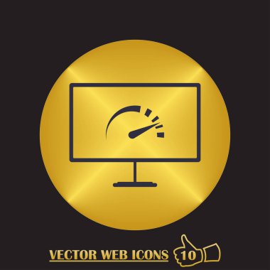 Düz hız tester monitor simgesini.