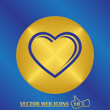 kalp düz vektör simgesi