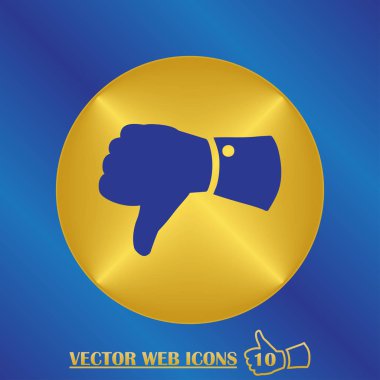 vektör el başparmak aşağı simgesi