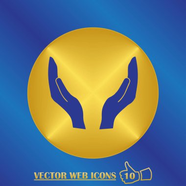 İki el simgesi vektör illüstrasyon eps10.