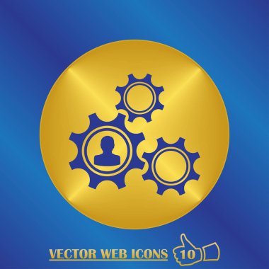 COG. Dişli. İzole simgeler vektör.