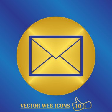 Posta simgesini düz tasarım stili