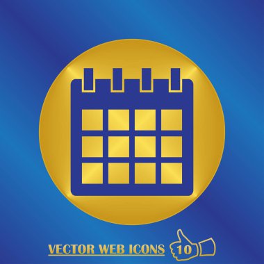 Bir renk arka plan üzerinde izole trendy düz stil takvim simgesini.