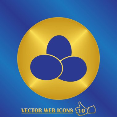 yumurta simge vektör, katı illüstrasyon