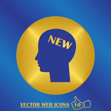 Yeni parlak fikir formu insan kafası. vektör illüstrasyon kavramı.