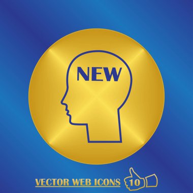 Yeni parlak fikir formu insan kafası. vektör illüstrasyon kavramı.