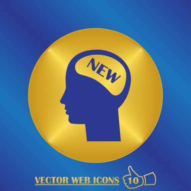 Yeni parlak fikir formu insan kafası. vektör illüstrasyon kavramı.